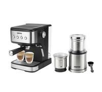Geepas 20 Bar Espresso & Cappuccino Coffee Machine & 200W Coffee Grinder Combo Set