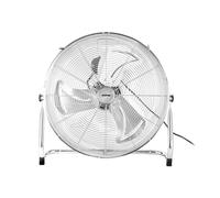 GEEPAS 20 Inch Floor Standing Cooling Fan with 3 Speed, Tilt Function - Chrome Gym Electric Portable Cooling Fan, 3 Blades for Powerful Air Circulation for Home Garage Office, 160W