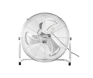 GEEPAS 20 Inch Floor Standing Cooling Fan with 3 Speed, Tilt Function - Chrome Gym Electric Portable Cooling Fan, 3 Blades for Powerful Air Circulation for Home Garage Office, 160W