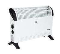 2kW Convection Heater Electric Convector Radiator 3 Heat Setting 750/1250/2000W Geepas White Single