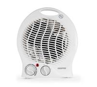 GEEPAS 2000W Electric Fan Heater Portable with 2 Heat Settings(1KW or 2KW) | Adjustable Thermostat, Overheat Protection, Lightweight Room Heater with Cooling/Warm/Hot Wind Option, for Office, Home