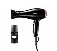 GEEPAS 2000W Hair Dryer Black 3 Heat 2 Speed Settings Cool Shot Fast Drying ProX
