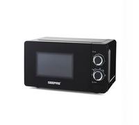 GEEPAS 700W Manual Solo Microwave Oven, 20L| Electric Oven with Auto Defrost Speedy Reheat | 5 Power Levels 2 Rotary Dials 30 Min Timer Easy Clean Standard Size of Dinner Plate | 2 Year Warranty Black