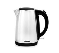 Geepas 2200W 1.7L Electric Kettle - Cordless Fast Boil Kettle, Auto-Off, Strix Controller - Automatic Lid Opening, Stainless Steel Kettle - On/Off Switch, Water Gauge Window - 2 Year Warranty