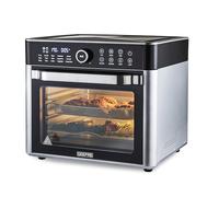GEEPAS 22L Air Fryer Oven | Countertop Convection Mini Toaster Oven with Digital Display Timer Temperature Control | Double Glass Door 15 Preset Mode - Airfry/Roast/Bake/Dehydrate | Family Size 1700W