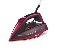 GEEPAS Steam Iron with LED Display | Clothes Dry & Steam Press | 40s Fast Heat-Up Vertical Steaming | Ceramic Soleplate Adjustable Temperature | 350ml Tank 0.5g/Steam Output | 2 Year Warranty 2400W