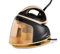 GEEPAS Steam Iron | Steam Generator Iron | 1m Fast Heat-Up Vertical Steaming | Ceramic Soleplate Adjustable Temperature | 1.2l Water Detachable Tank 0.5g/Steam Output | 2 Year Warranty 2400W Black