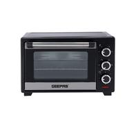 GEEPAS 25L Mini Oven & Grill | Electric Oven with Rotisserie Baking Roasting & Grilling | 1600W Temp Control Double Glass Door 60min Timer Auto Shut Off Bell Compact for Dorm Caravan Kitchen