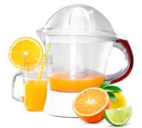 Geepas 25W Electric Citrus Juicer | Lemon Squeezer for Orange Lime Grapefruit | 1.2L Capacity Bi-Directional Twist Dual Cone Auto Start | Quick Fresh Healthy Nutritious Juice Daily | 2 Year Warranty