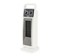 Geepas 2Kw Ceramic Tower Fan Heater With Oscillation 2 Heat Settings In White White