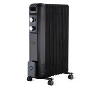 9 Fin Oil Filled Radiator 2000W Electric Portable Heater 3 Heat Thermostat Geepas Black One Size