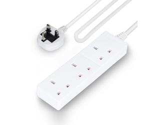 GEEPAS 3 Gang Extension Lead, 10M Cable | 3-Way Plug Extension Cable | 3 Socket Power Strip, 13A