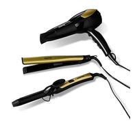 Geepas 3-in-1 Hair Dryer, Curler & Straightener Combo Set | 2200W Hairdryer with 2 Speed & 3 Heat, Concentrator | Hairstyling Tool with PTC Heater, Swivel Cord & Hanging Loop