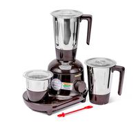 GEEPAS 750W 3-in-1 Mixer Grinder | Stainless Steel Jars, Blades | 3 Speed Control, Perfect for Chutney, Dry & Wet Fine Grinding Mixing, Safety Twist Lock | Overload Protection | 2 Year Warranty, Black
