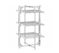Geepas 3-Tier Heated Clothes Airer Electric Foldable Indoor Dryer Rack In Silver Silver