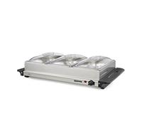 GEEPAS 300W Electric Food Warmer Buffet Server for Table - 3 x 2.4 Litre