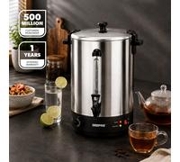 Geepas 30L Commercial Catering Tea Urn Hot Water Boiler Dispenser Stainless Steel In Silver Silver