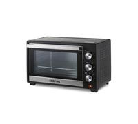 GEEPAS 30L Mini Oven & Grill | Electric Oven with Rotisserie Baking Roasting Grilling | 1600W Temp Control 100-230°C Double Glass Door 60min Timer Auto Shut Off Bell Compact for Dorm Caravan Kitchen