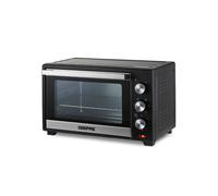 GEEPAS 30L Mini Oven & Grill | Electric Oven with Rotisserie Baking Roasting Grilling | 1600W Temp Control 100-230°C Double Glass Door 60min Timer Auto Shut Off Bell Compact for Dorm Caravan Kitchen