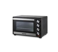 Geepas 38L Mini Oven and Grill - 1600W Electric Oven with Rotisserie & 60 Minute Timer - 4 Selector for Baking Roasting & Grilling - Switch for Rotisserie Control, Double Glass Door - 2 Years Warranty