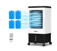 20L Portable Air Cooler Air Unit Evaporative Humidifier Fan With Remote & 7.5Hour Timer Geepas White One Size