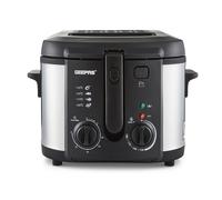 GEEPAS Deep Fat Fryer - Adjustable Thermostat, Viewing Window, Cool-Touch Handle, Non-Stick Inner Pot, Indicator Light and Compact to Family-Size Options (3L)