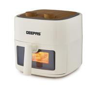 GEEPAS 4.5L Vortex Air Fryer with Rapid Air Circulation | Adjustable Temperature(80-200°C) for Healthy Oil Free Low-Fat Air Frying Roasting Baking Grilling | 30 Min Timer Compact Nordic Design | 1200W