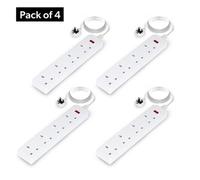 Geepas 4 Gang Extension Lead, 2M Cable Indicator Light Pack Of 4