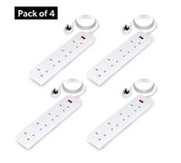 Geepas 4 Gang Extension Lead, 2M Cable Indicator Light Pack Of 4