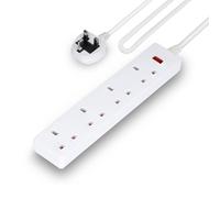 Geepas 4 Gang Extension Lead Cable 5m with 4 Socket Power Strip