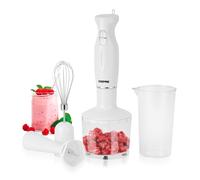 Geepas 4-in-1 Hand Blender 200W | Whisk, Chopper & Beaker Set in White Geepas White