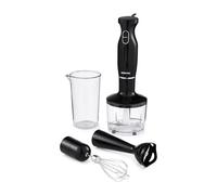 Geepas 4-In-1 Hand Blender 200W With Chopper Bowl & Whisk In Black Black