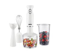Geepas 4-in-1 Hand Blender Stick Electric Whisk 200W, White