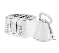 GEEPAS 4 Slice Bread Toaster & 1.5L Cordless Electric Kettle Kitchen Set