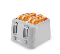 Geepas 4 Slice Toaster 1400W | 6 Browning Levels & Dual Controls in Grey Geepas Grey