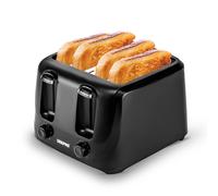 GEEPAS 4 Slice Bread Toaster Family Size 6 Variable Browning Control Crumb 1400W