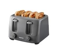 (Grey) Geepas 4 Slice Bread Toaster 6Level Browning 1400W