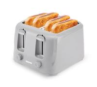 4 Slice Toaster Family Size Bread Toaster 6 Variable Browning Control 1400W Geepas Grey One Size