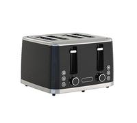 GEEPAS 4 Slice Toaster | 7 Browning Levels Cancel Defrost Reheat Anti Jam Function | For Thin Small Bread Slice Removable Crumb Tray High Lift | Space-Saving Design | 2 Yr Warranty 1600W Linear