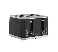 GEEPAS 4 Slice Toaster | 7 Browning Levels Cancel Defrost Reheat Anti Jam Function | For Thin Small Bread Slice Removable Crumb Tray High Lift