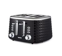 GEEPAS 4 Slice Toaster 7 Level Browning Control Defrost Reheat Cancel 1750 Black
