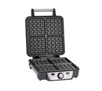 Geepas 4-Slice Waffle Maker 5 Min Cooking Non-Stick Plates In Silver Silver