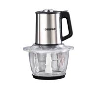 GEEPAS 400W Food Processor Chopper Meat Vegetable Multi Mixer 1.2L Glass Jar New
