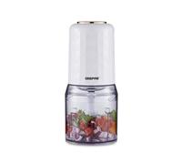 Geepas 400W Mini Food Processor | 500ML Food Chopper, 4 Bi-Level Stainless-Steel Double Blades for Blending & Chopping | Perfect for Salads Salsa Pesto Curry Pastes, Vegetable Meat & Onion Chopper