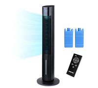 Geepas 42" Tower Air Cooler Fan with 3L Water Tank, 2 Ice Packs & Remote in Black Geepas Black