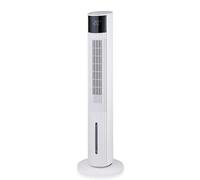 GEEPAS 42" Tower Fan with Remote Control | Bladeless Oscillating Cooling Digital Touch Display, 3 Speed Levels 4 Wind Modes With 12H Timer | Electric Standing Air Circulator for Home Office, 45W White