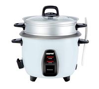 Geepas 450W Rice Cooker & Steamer with Keep Warm Function, 1L | Automatic Cooking, Non-Stick Inner Pot | Make Rice & Steam HealthyVegetabl es | Includes Measuring Cup, Spatula & Detachable Power Cord