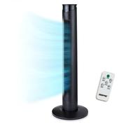 Geepas 46 Inch Quiet Tower Fan, 45W Cooling With Remote & 12H Timer in Black Geepas Black