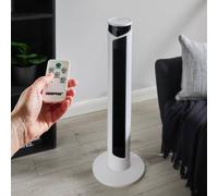 Geepas 46 Inch Quiet Tower Fan, 45W Cooling With Remote & 12H Timer in White Geepas White