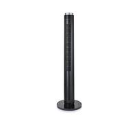 GEEPAS 46" Tower Fan with Remote Control | Bladeless Oscillating Cooling Digital Touch Display, 3 Speed Levels 4 Wind Modes With 12H Timer | Electric Standing Air Circulator for Home Office, 45W Black